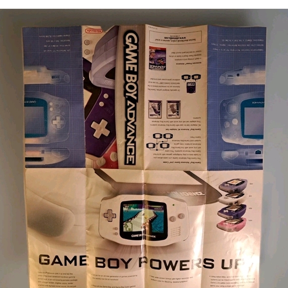 Game Boy Advance GBA Poster Insert Authentic RARE Nintendo Pokemon Tony Hawk Cb3